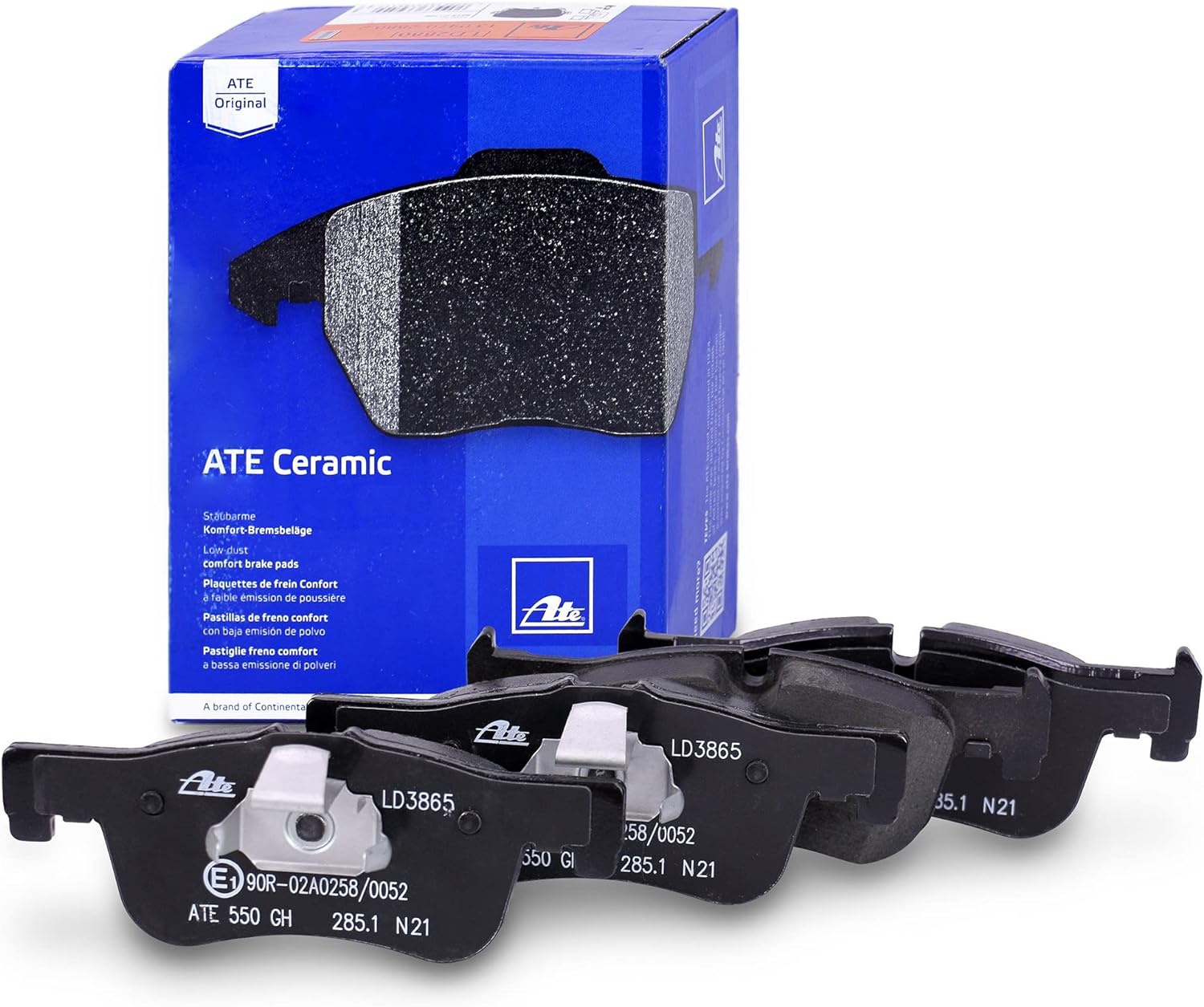 ATE Ceramic brake pads with their retail box