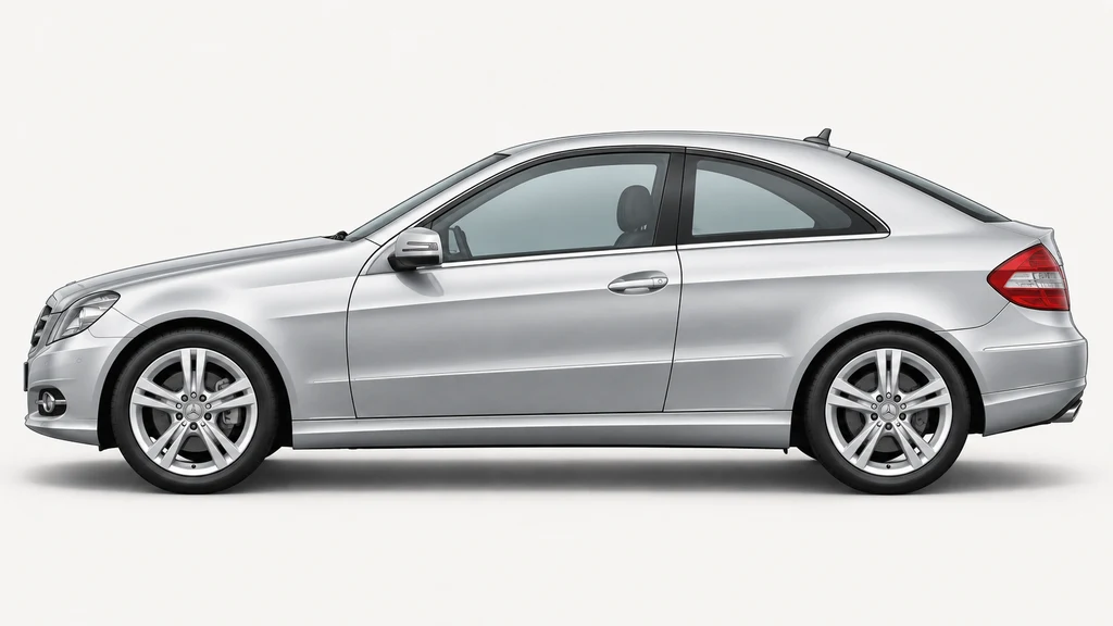Silver Mercedes-Benz CLC CL203 coupé, generated side-profile illustration