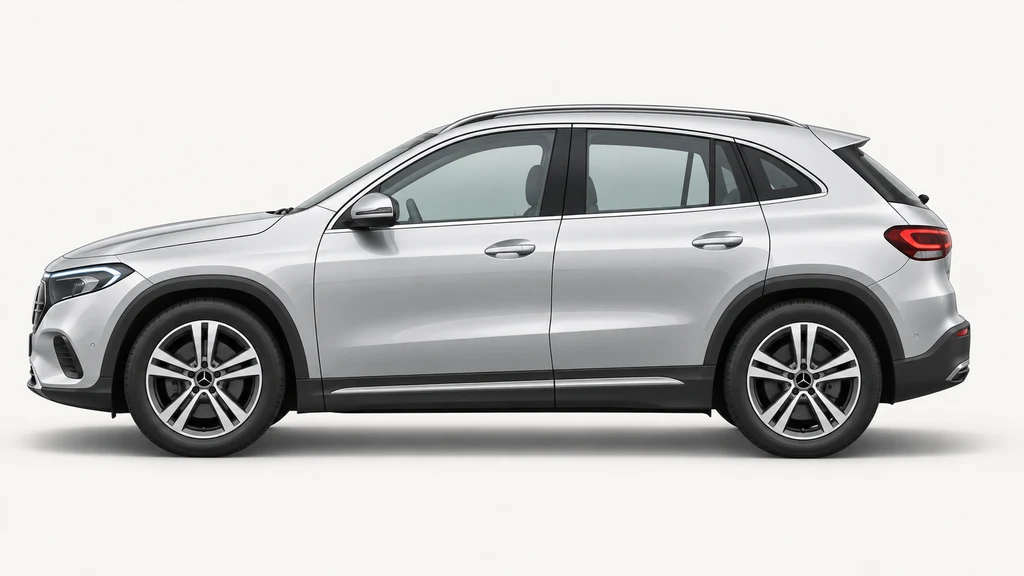 Silver Mercedes-Benz EQA H243, generated side-profile illustration