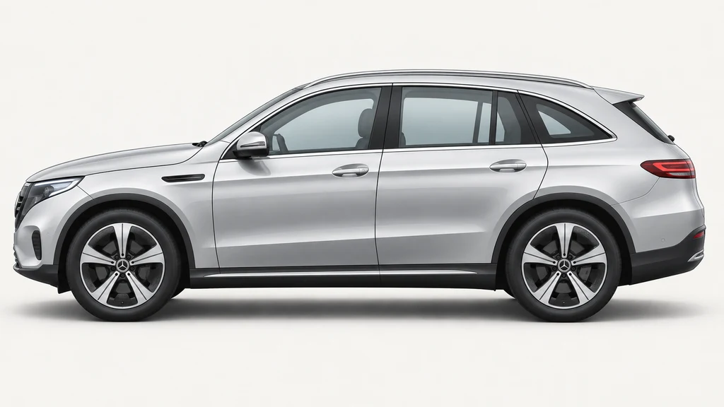 Silver Mercedes-Benz EQC N293, generated side-profile illustration
