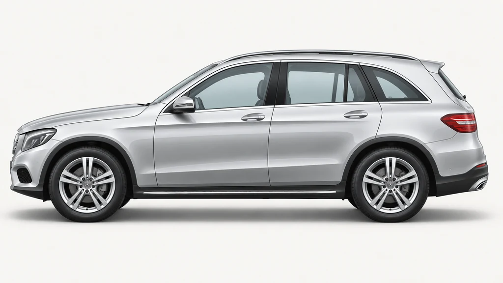 Silver Mercedes-Benz GLC X253, generated side-profile illustration