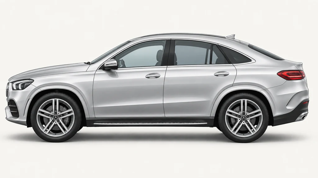 Silver Mercedes-Benz GLE C167, generated side-profile illustration