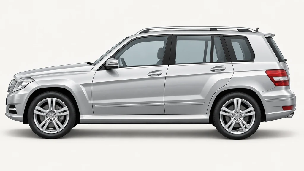 Silver Mercedes-Benz GLK X204, generated side-profile illustration