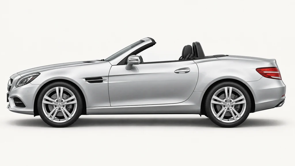 Silver Mercedes-Benz SLC R172, generated side-profile illustration