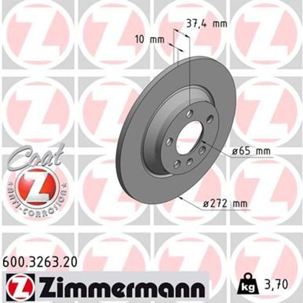 Zimmermann 272mm Brake Disc Set (2 pcs) 600.3263.20