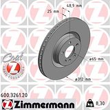 Zimmermann 312mm Brake Disc Set (2 pcs) 600.3261.20