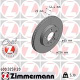 Zimmermann 256mm Brake Disc Set (2 pcs) 600.3259.20