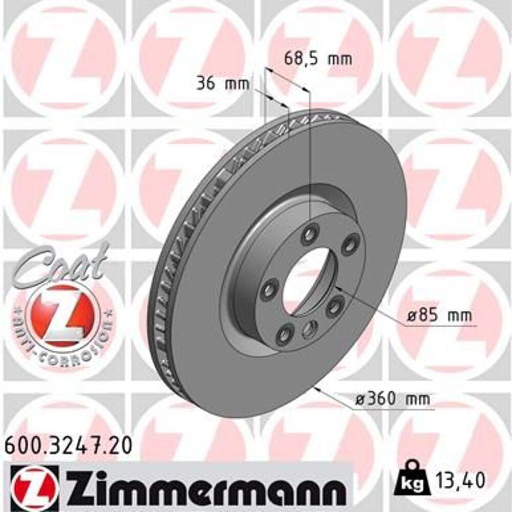 Zimmermann 360mm Front RH Brake Disc 600.3248.20