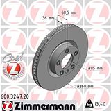 Zimmermann 360mm Front LH Brake Disc 600.3247.20