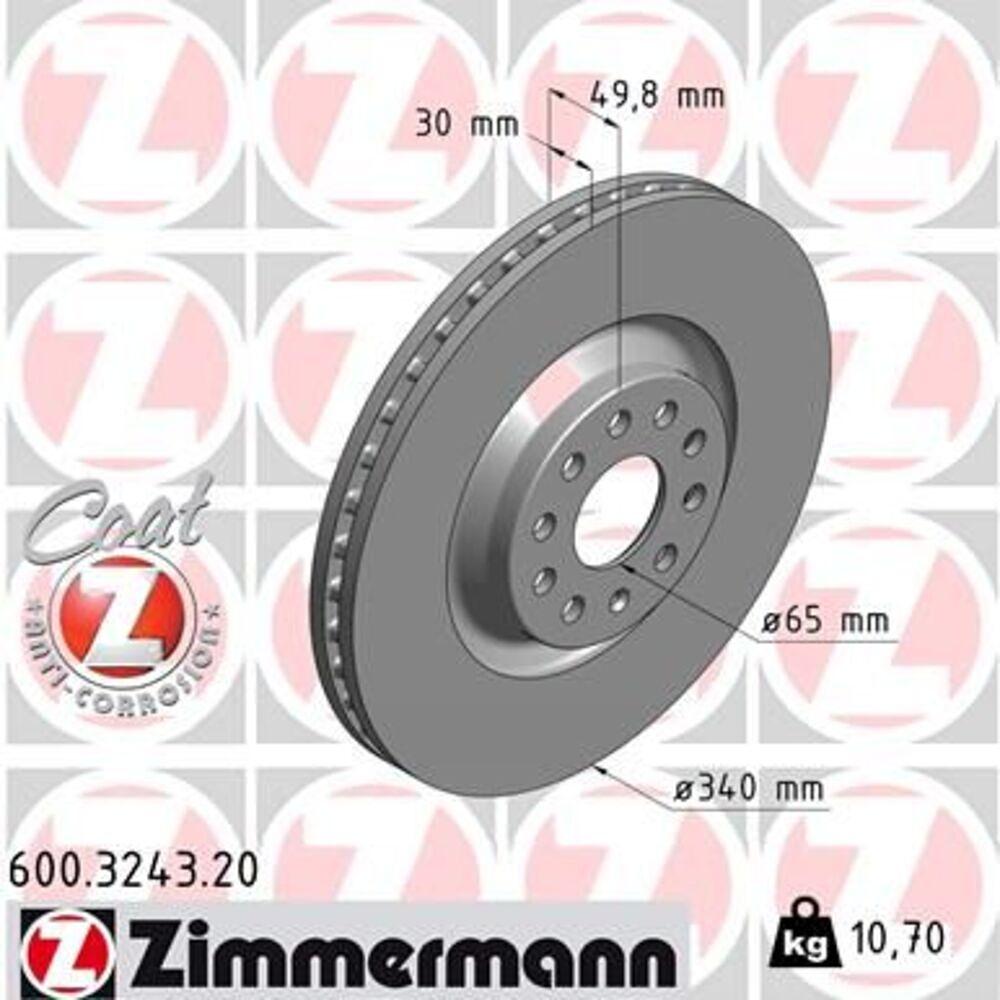 Zimmermann 340mm Brake Disc Set (2 pcs) 600.3243.20