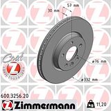 Zimmermann 332mm Brake Disc Set (2 pcs) 600.3256.20