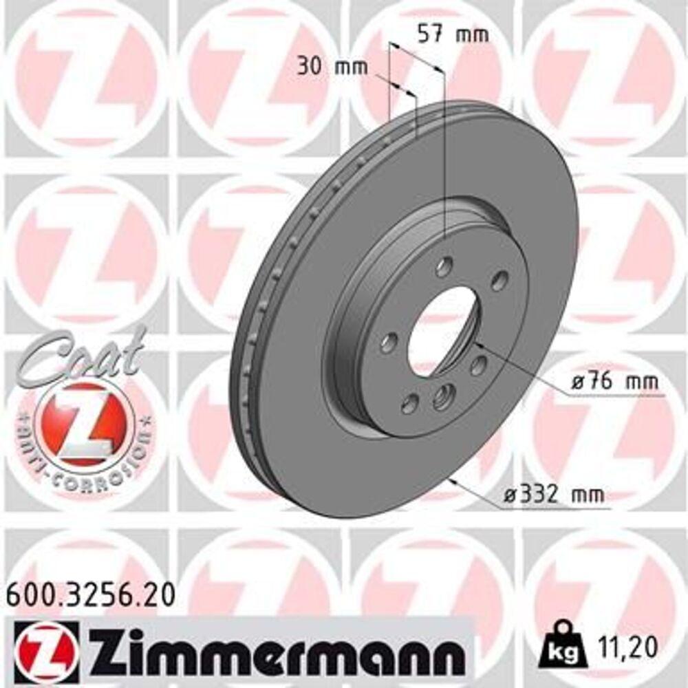 Zimmermann 332mm Brake Disc Set (2 pcs) 600.3256.20