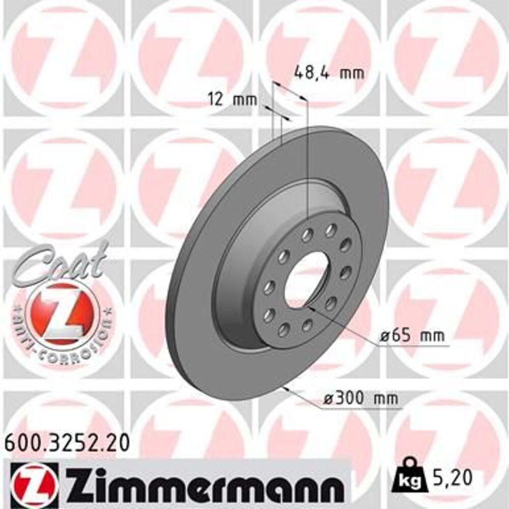 Zimmermann 300mm Brake Disc Set (2 pcs) 600.3252.20