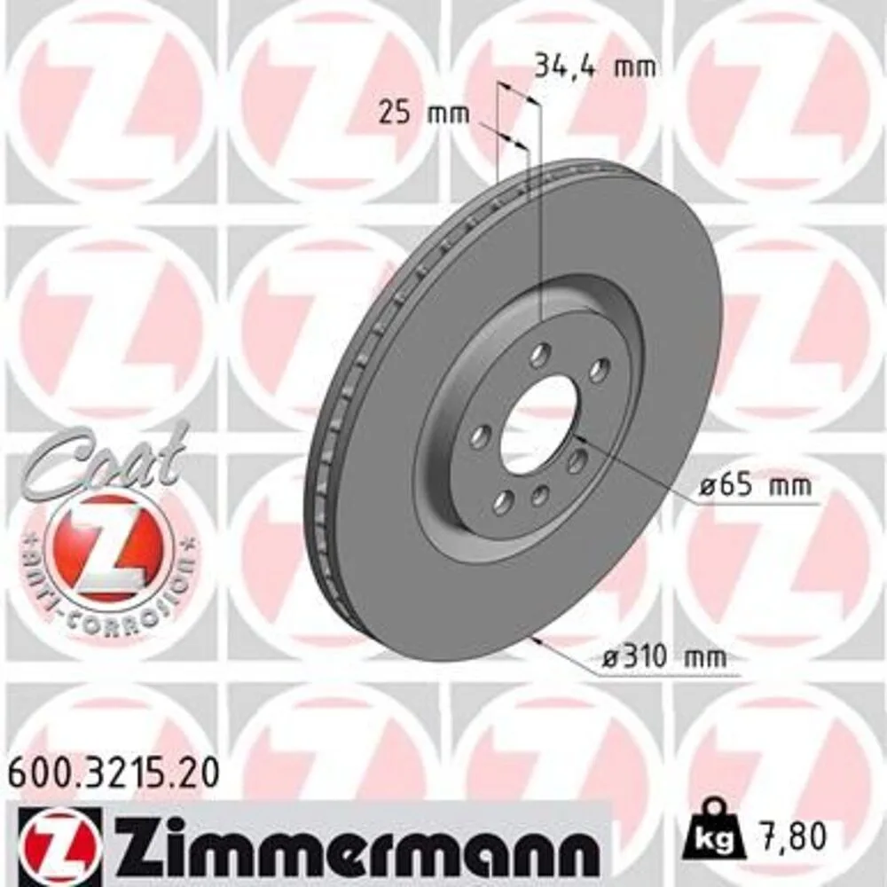 Zimmermann 310mm Brake Disc Set (2 pcs) 600.3215.20