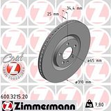 Zimmermann 310mm Brake Disc Set (2 pcs) 600.3215.20