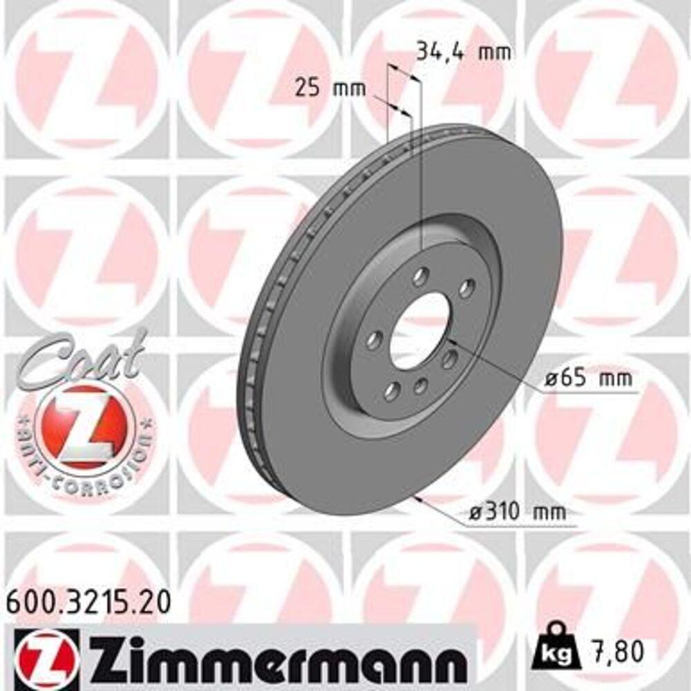 Zimmermann 310mm Brake Disc Set (2 pcs) 600.3215.20