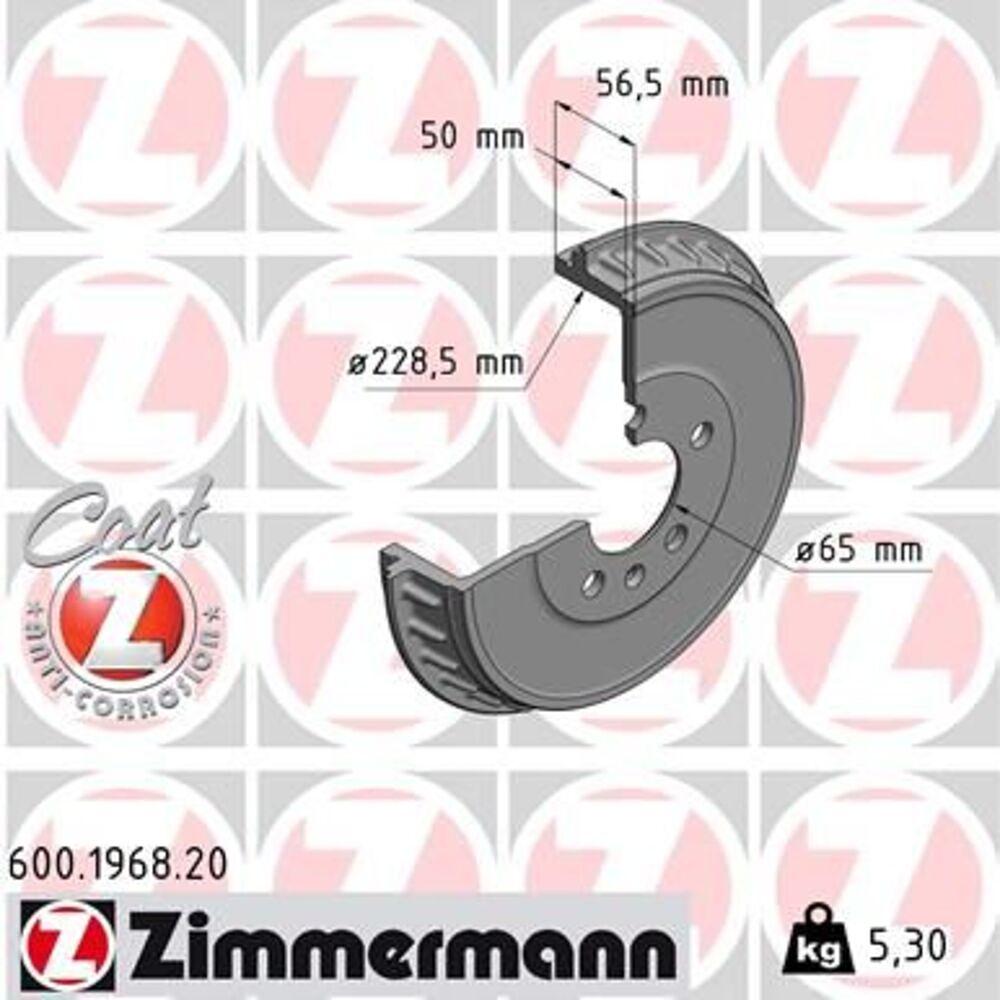 Zimmermann Brake Drum Set (2 pcs) 600.1968.20