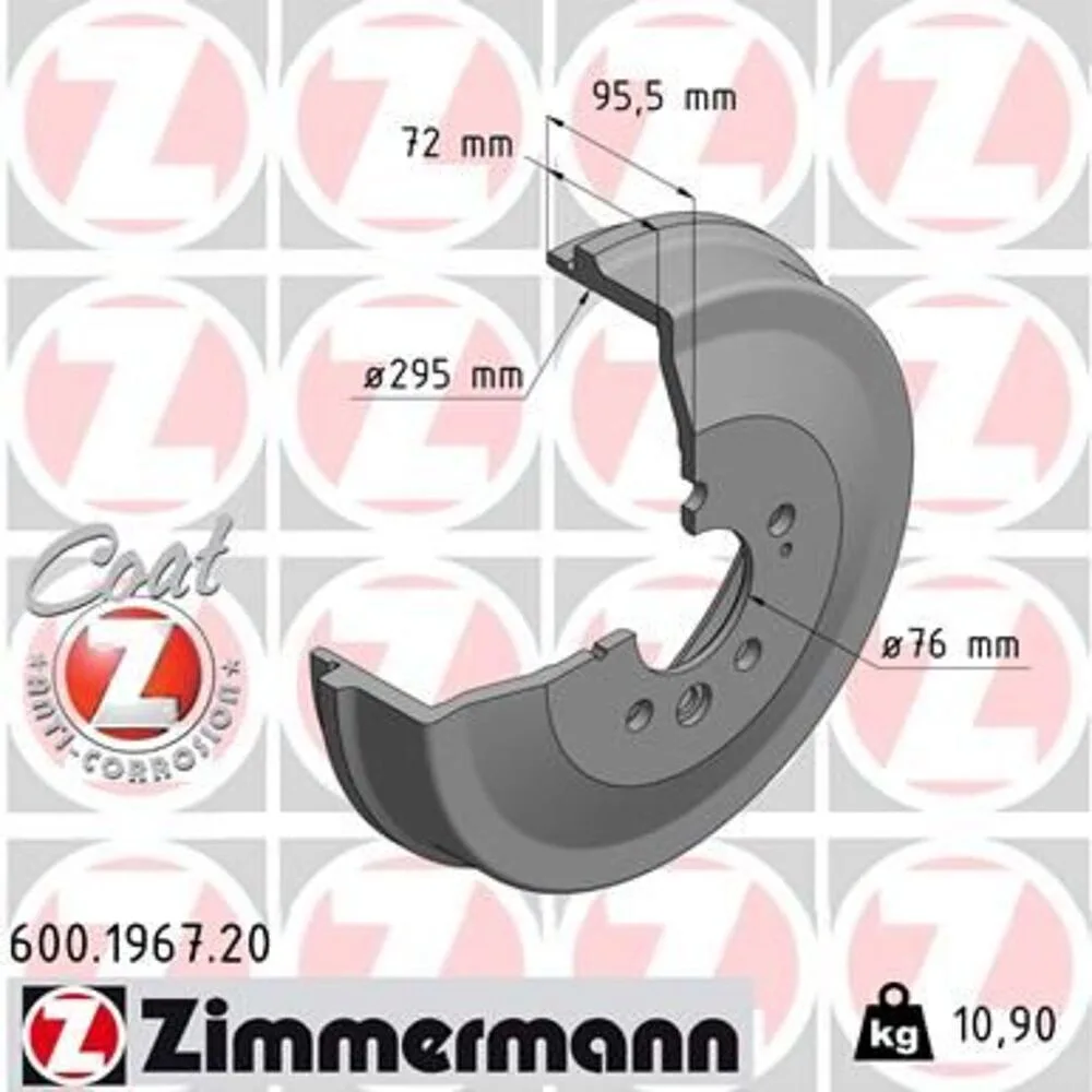 Zimmermann Brake Drum Set (2 pcs) 600.1967.20