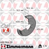 Zimmermann Brake Drum Set (2 pcs) 600.1964.20