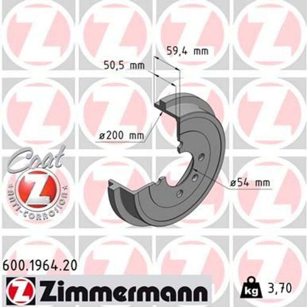 Zimmermann Brake Drum Set (2 pcs) 600.1964.20