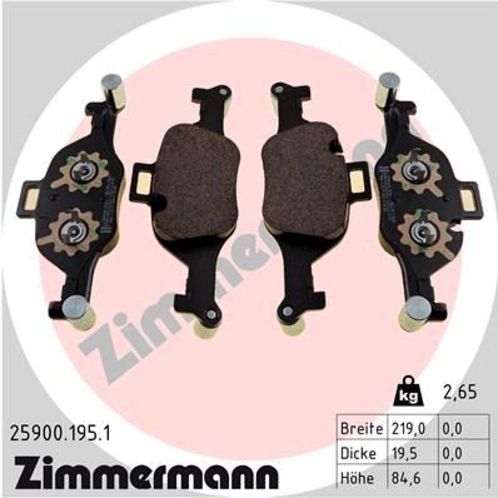 Zimmermann Brake Pad Set 259.0019.51