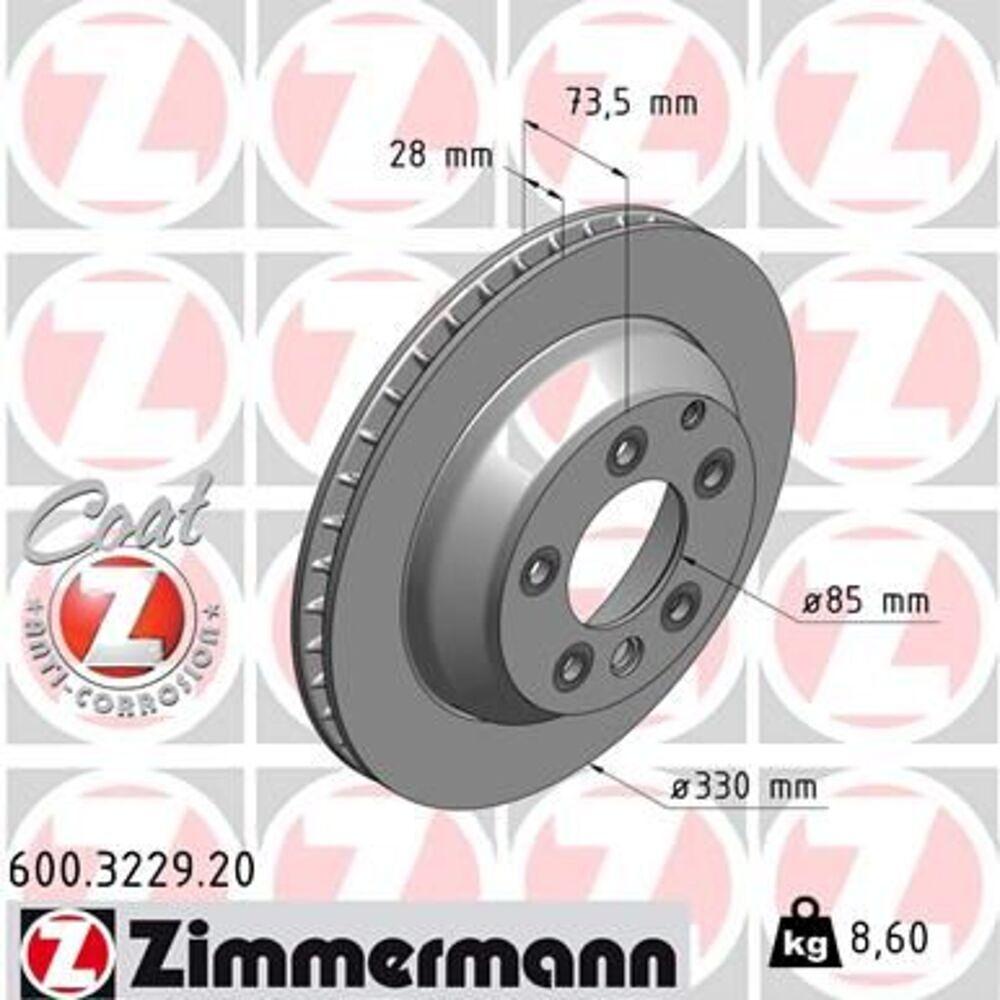 Zimmermann 330mm Brake Disc Set (2 pcs) 600.3229.20