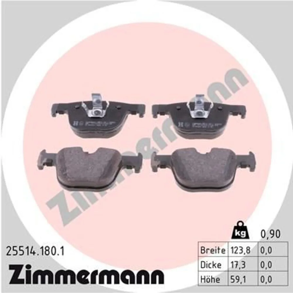 Zimmermann Brake Pad Set 255.1418.01