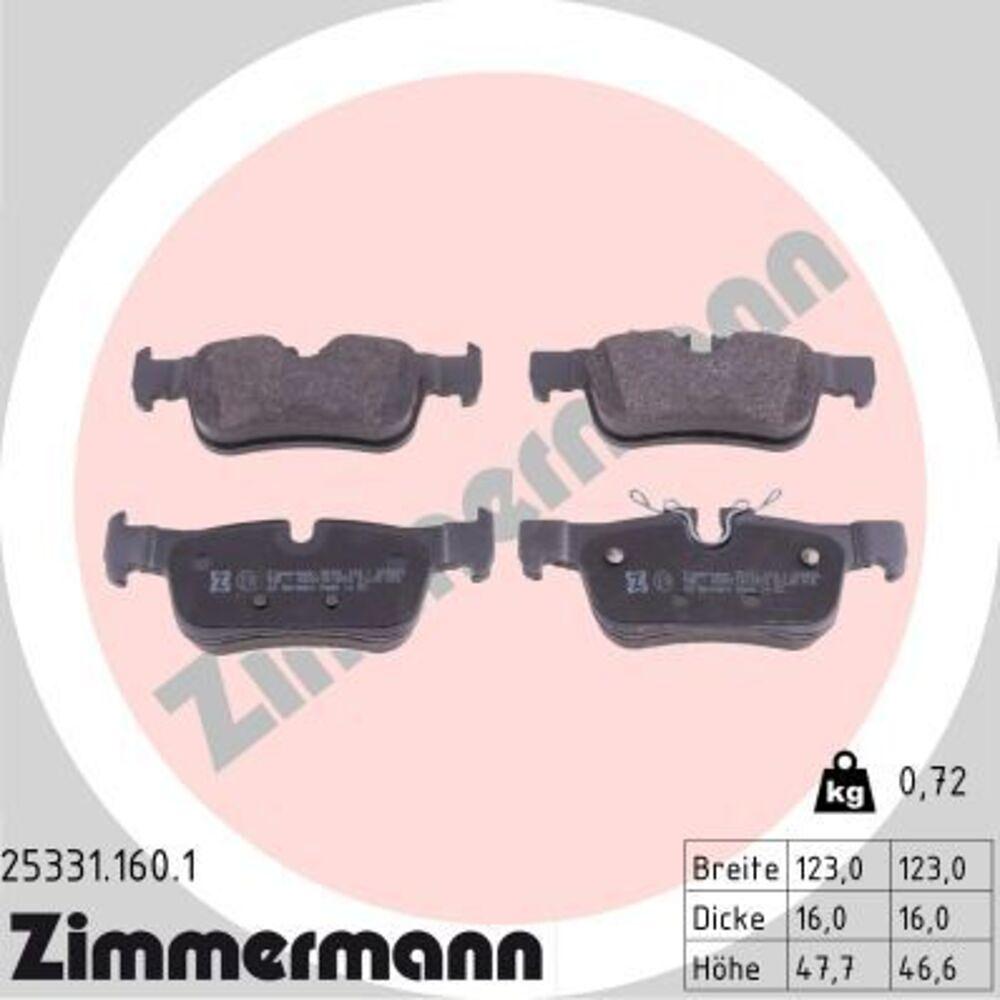 Zimmermann Brake Pad Set 253.3116.01