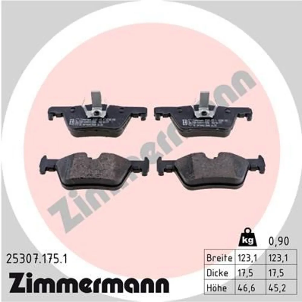 Zimmermann Brake Pad Set 253.0717.51