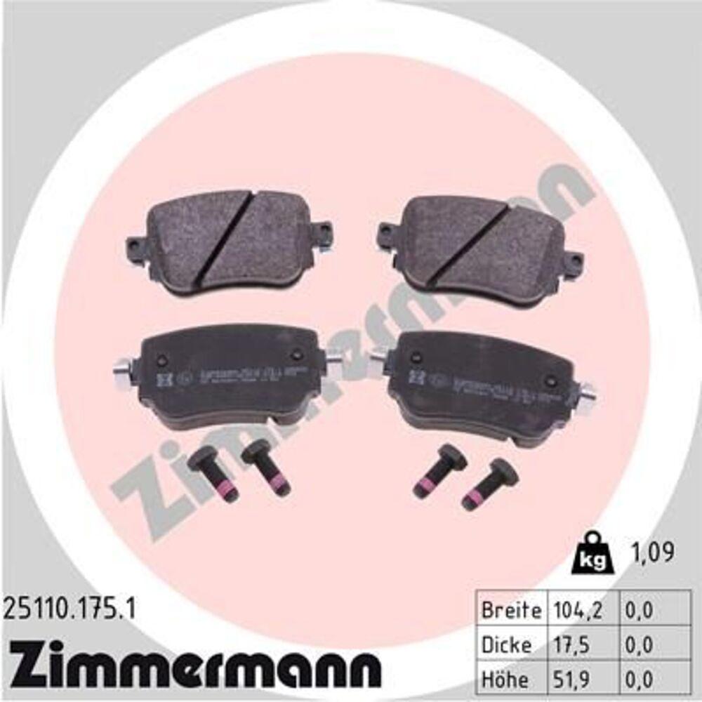 Zimmermann Brake Pad Set 251.1017.51