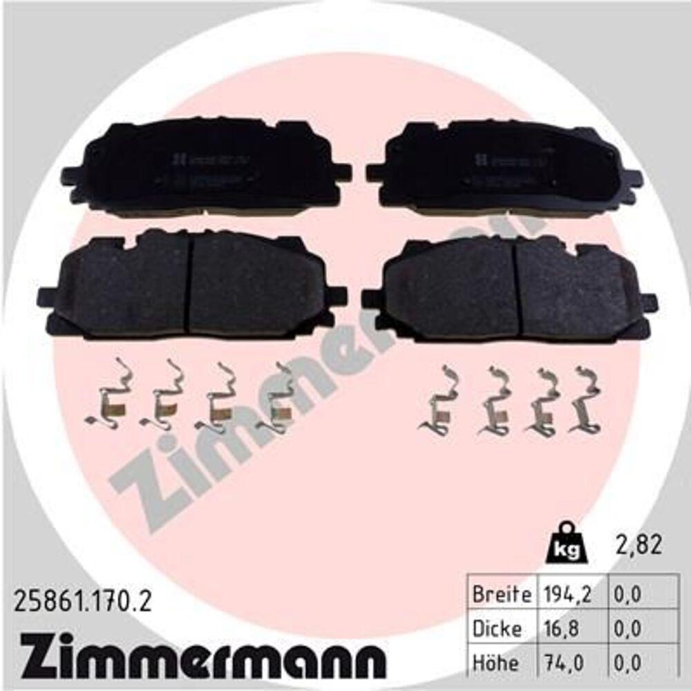 Zimmermann Brake Pad Set 258.6117.02
