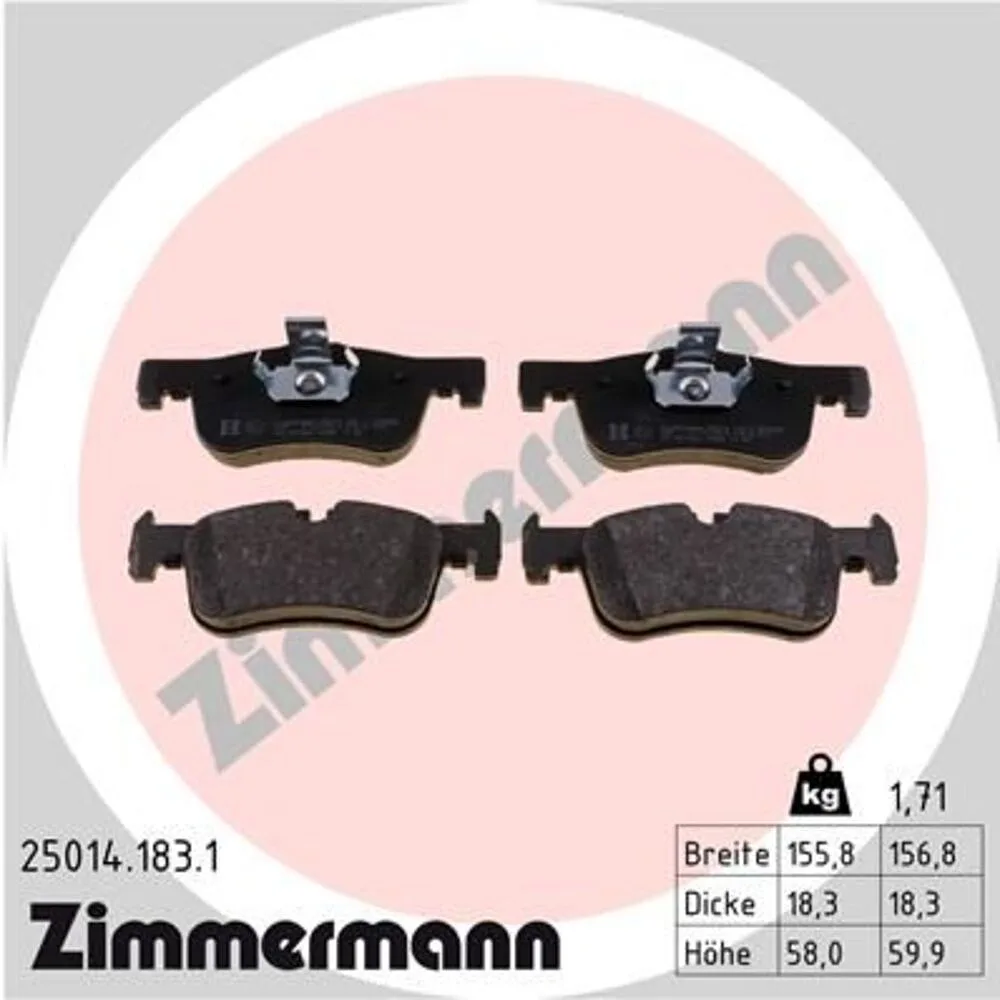 Zimmermann Brake Pad Set 250.1418.31