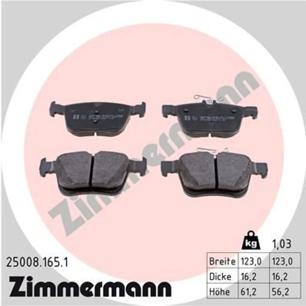 Zimmermann Brake Pad Set 250.0816.51