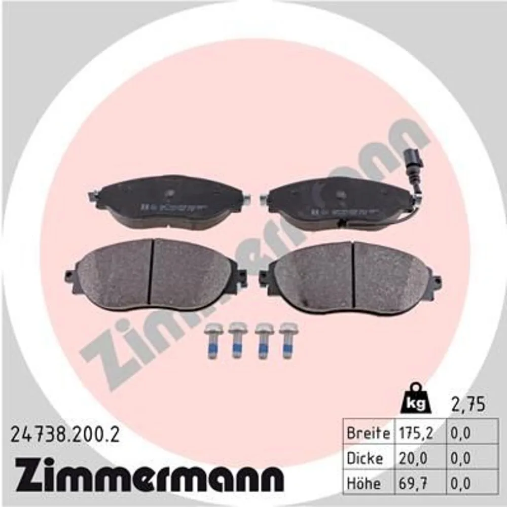 Zimmermann Brake Pad Set 247.3820.02