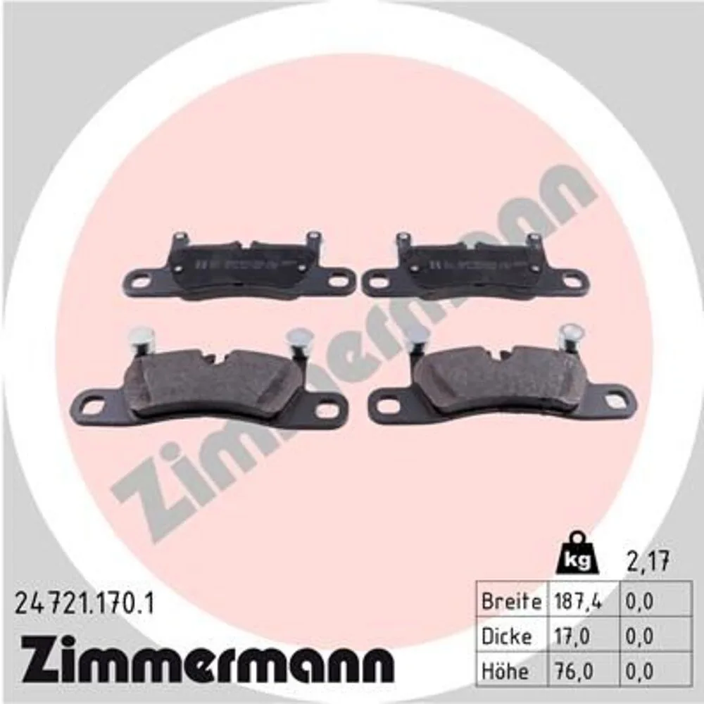 Zimmermann Brake Pad Set 247.2117.01