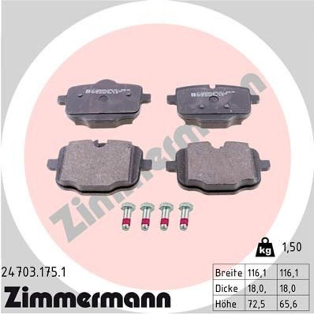 Zimmermann Brake Pad Set 247.0317.51