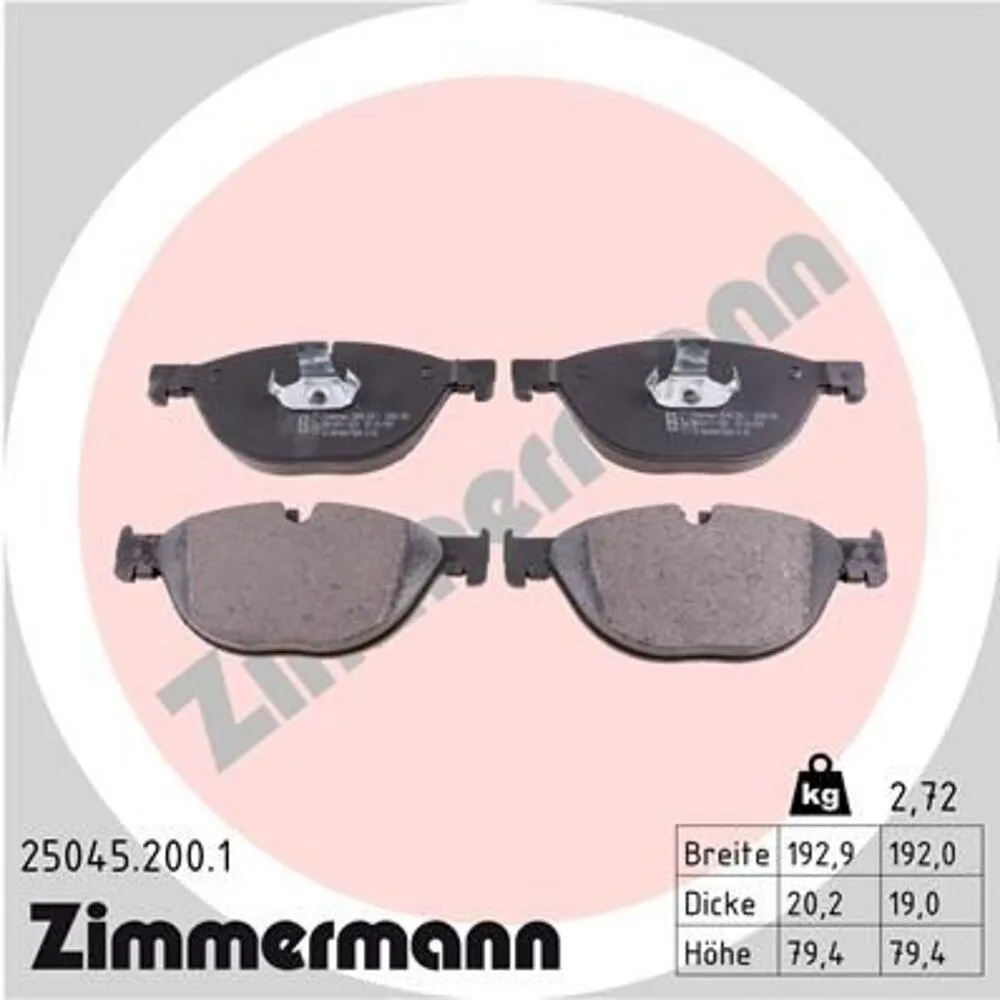 Zimmermann Brake Pad Set 250.4520.01