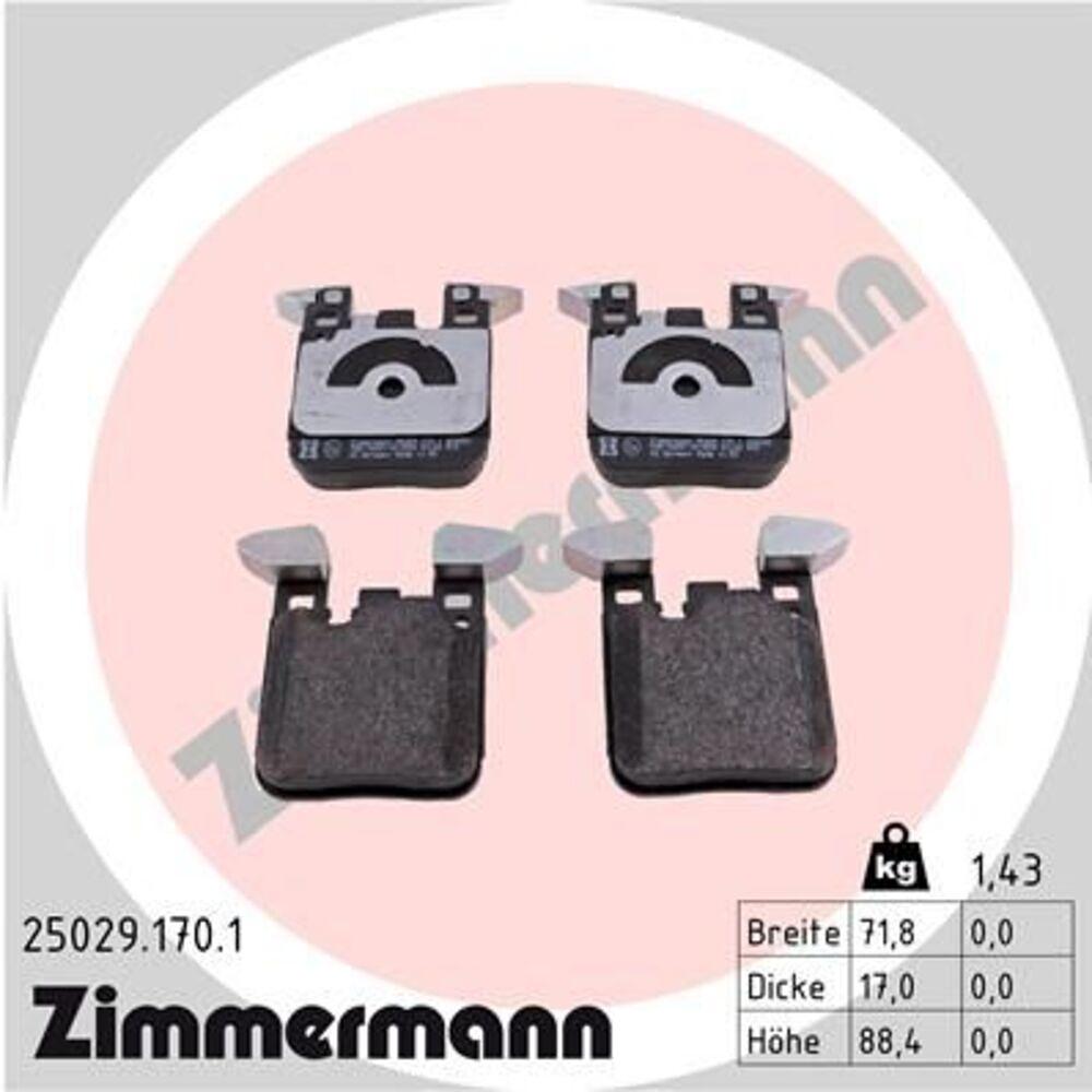 Zimmermann Brake Pad Set 250.2917.01