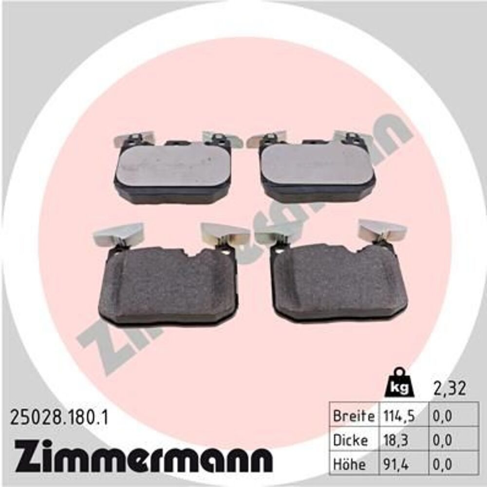 Zimmermann Brake Pad Set 250.2818.01