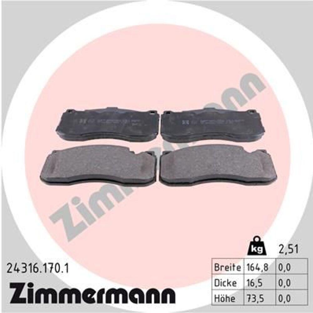 Zimmermann Brake Pad Set 243.1617.01