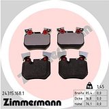 Zimmermann Brake Pad Set 243.1516.81