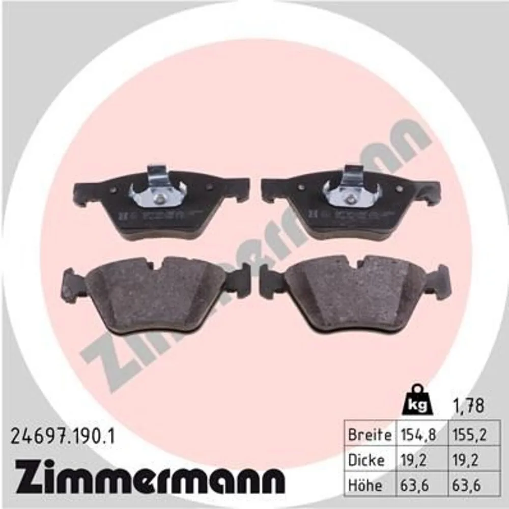 Zimmermann Brake Pad Set 246.9719.01