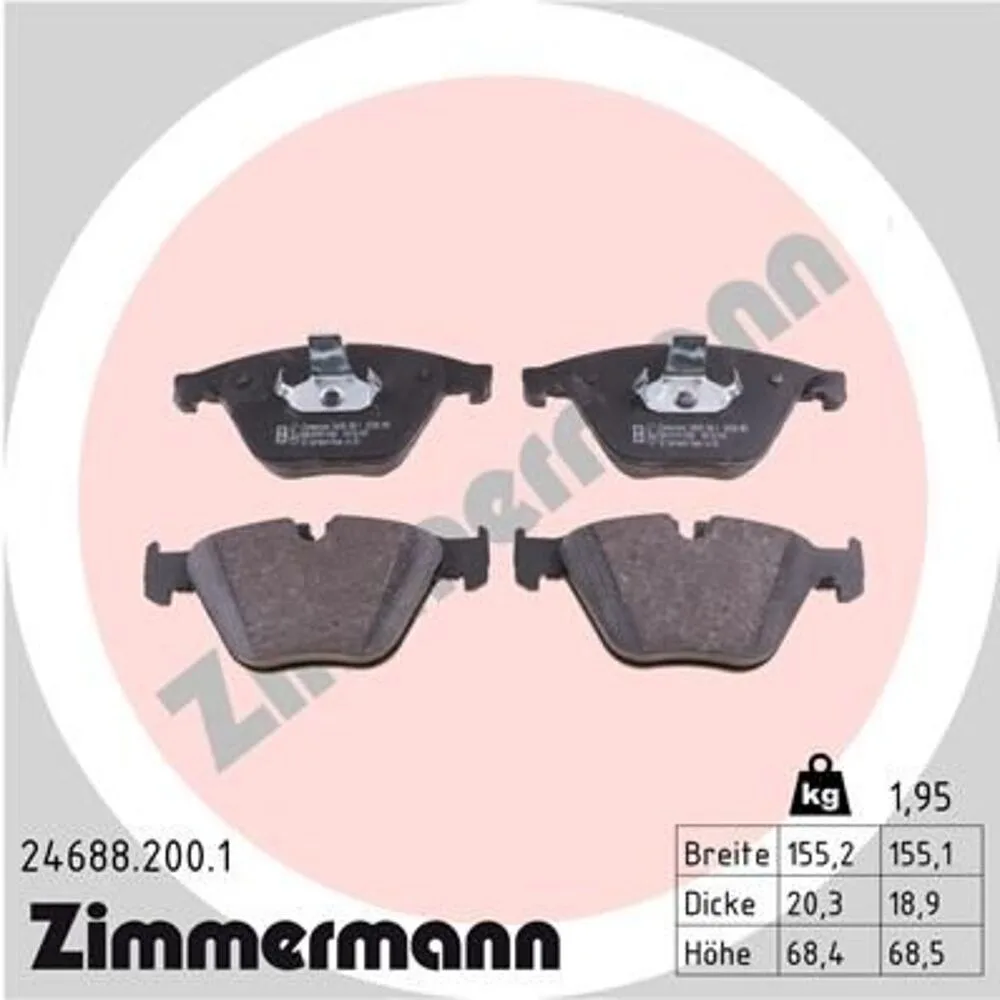 Zimmermann Brake Pad Set 246.8820.01
