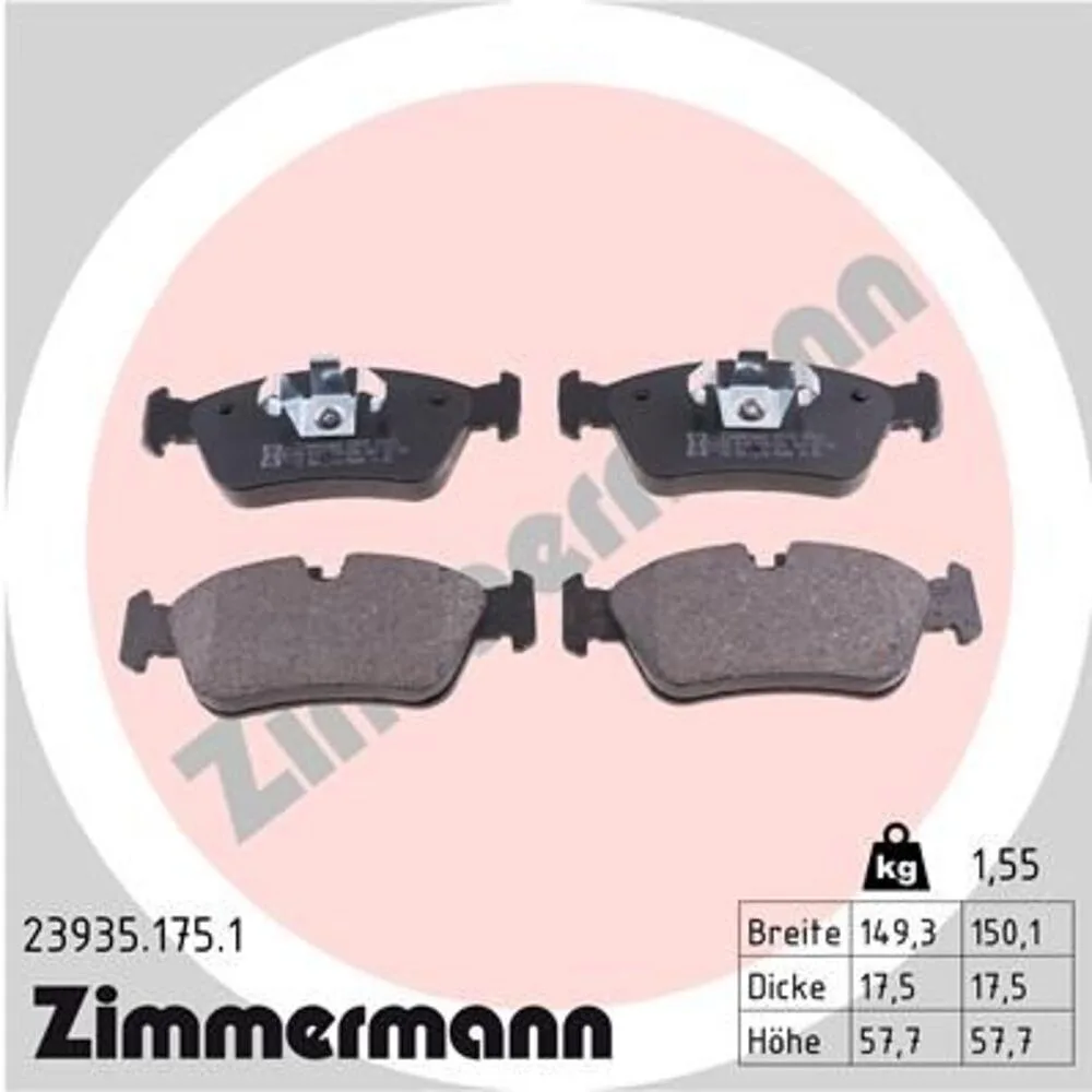 Zimmermann Brake Pad Set 239.3517.51