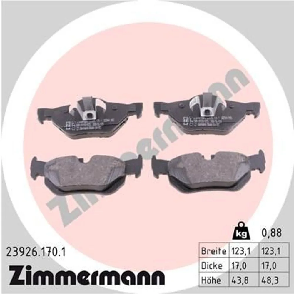 Zimmermann Brake Pad Set 239.2617.01