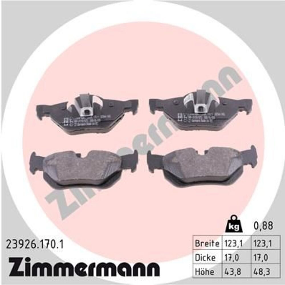Zimmermann Brake Pad Set 239.2617.01