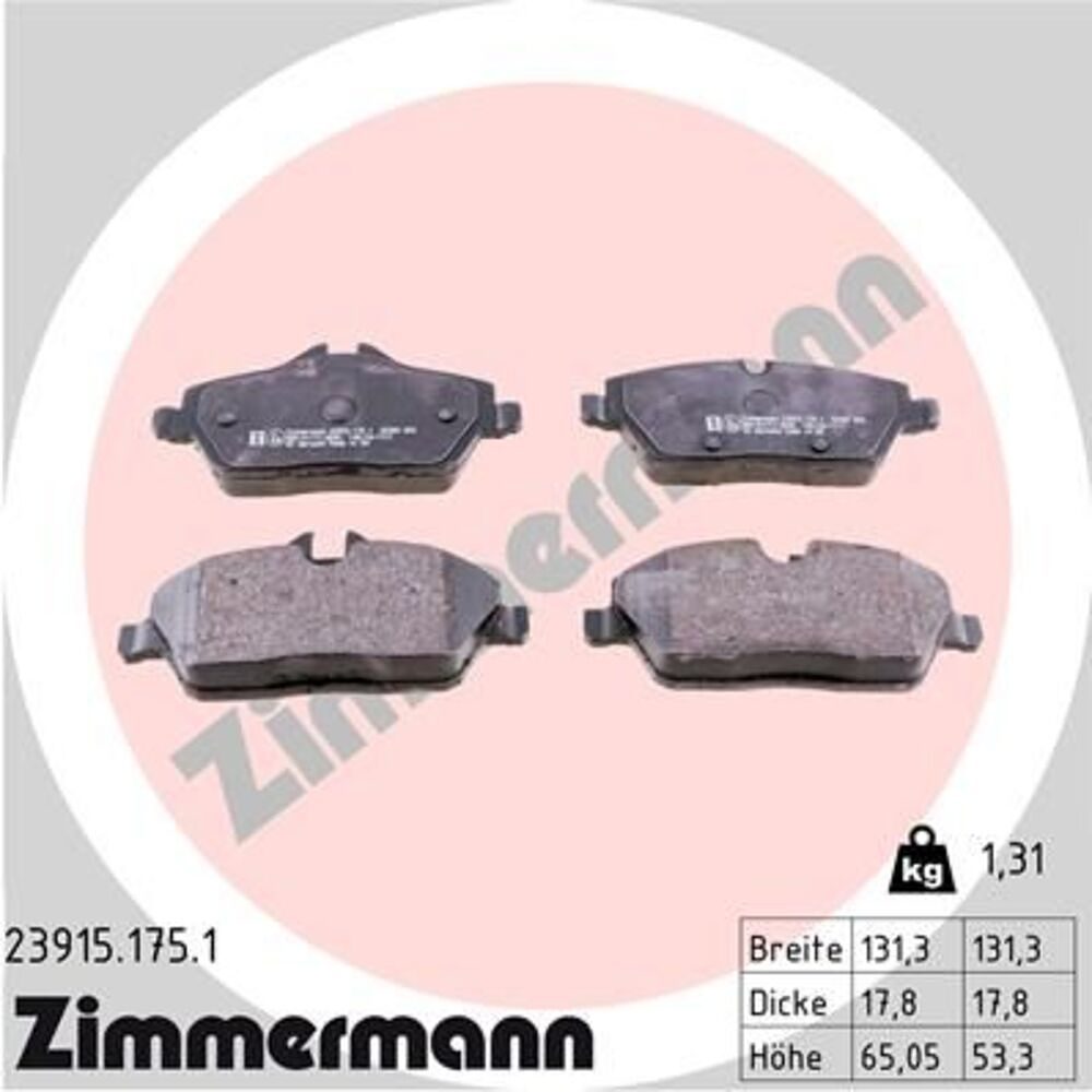 Zimmermann Brake Pad Set 239.1517.51