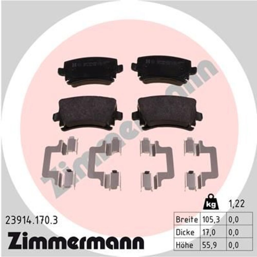 Zimmermann Brake Pad Set 239.1417.03