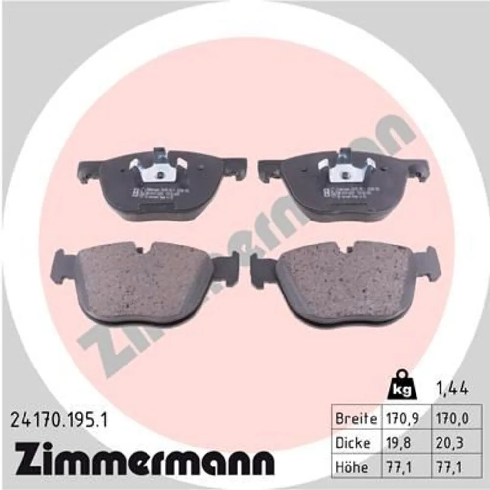 Zimmermann Brake Pad Set 241.7019.51