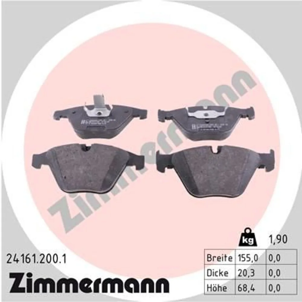 Zimmermann Brake Pad Set 241.6120.01